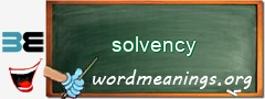 WordMeaning blackboard for solvency